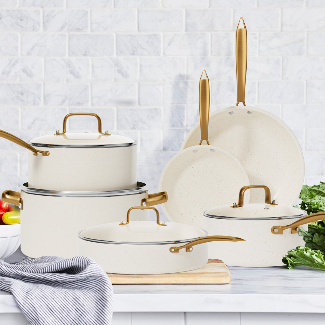 15 - Piece Nonstick Ceramic Cookware Set Oven Safe